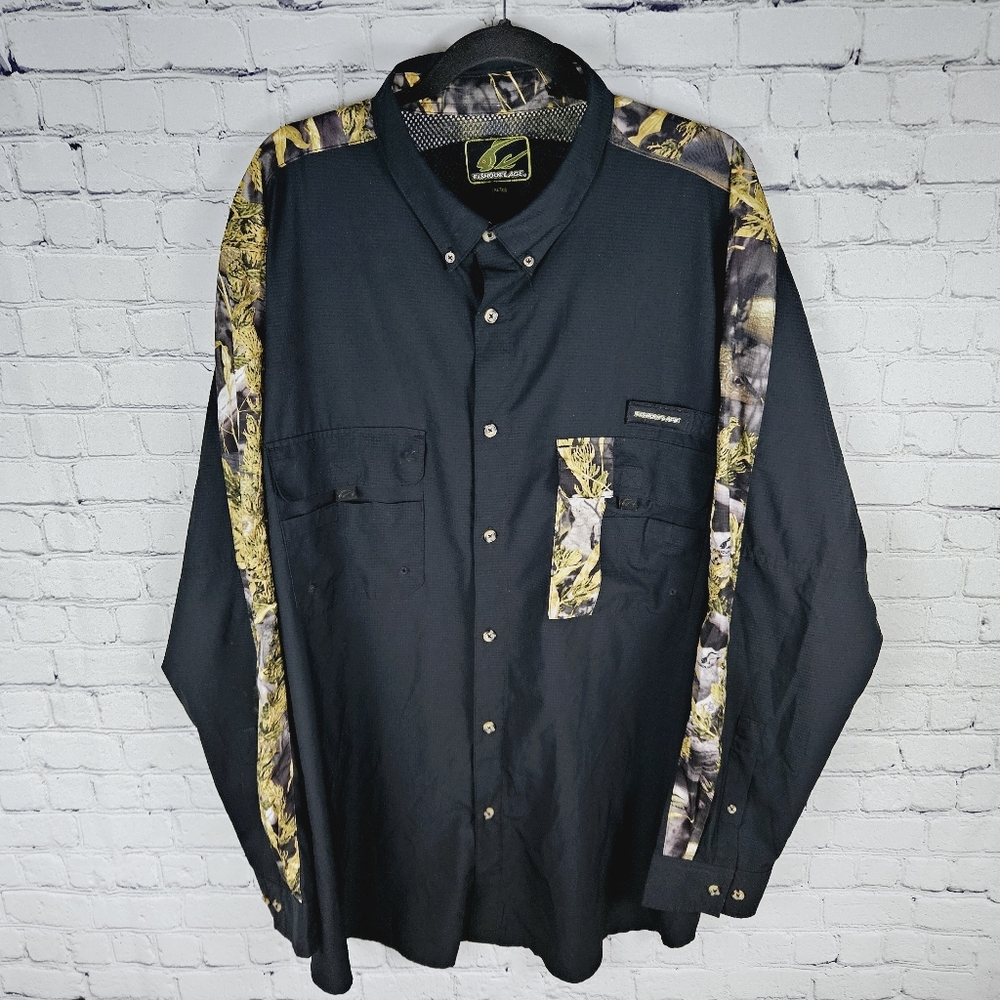 FISHOUFLAGE | long sleeve lightweight quick dry wicking button down shirt